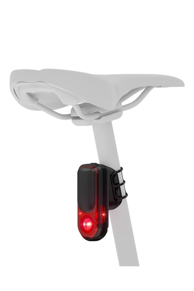 Dispositivo de seguridad vial Varia™ RearVue 820 instalado en bicicleta