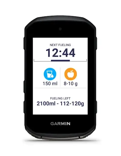 Pantalla de navegación y mapas del Edge® 850 en manillar de bicicleta