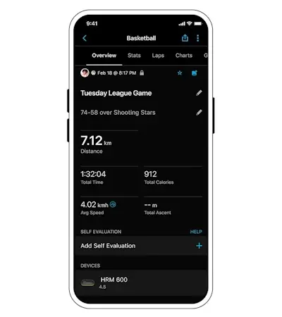 Banda de frecuencia cardíaca premium HRM 600 con transmisión dual
